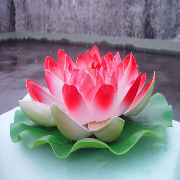 60 cm de diâmetro flor artificial piscina de água simulação lótus para decoração de decoração de casamento (rosa vermelho roxo laranja branco)