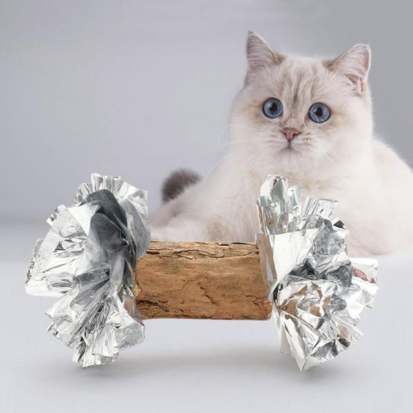 

cat toys interactive durable pet toy dental treats chew sticks with squeaky papers on the dual ends silvervine for cats pets