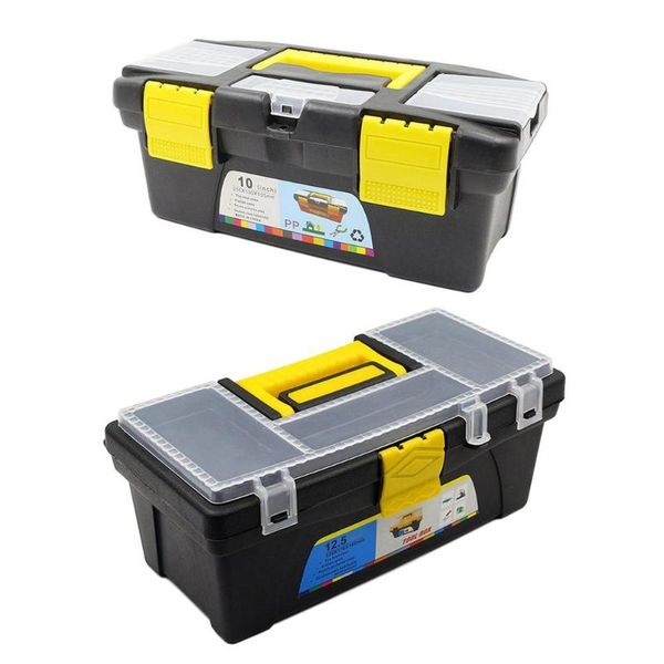 

tool organizers 10/12.5 inch double-layer toolbox storage box protable multifunctional instrumen hardware electrician