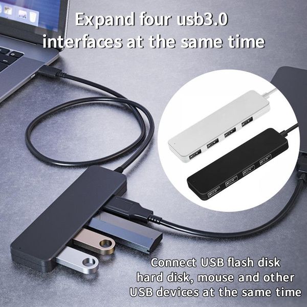 

hubs usb 3.0 4-port hub convenient docking station high speed adapter mini socket for pc lapnotebook computer
