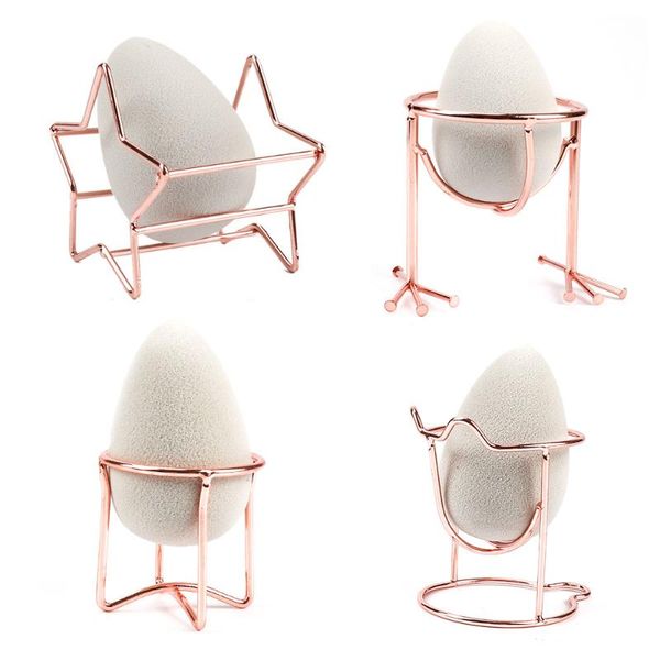 

sponges, applicators & cotton rose gold makeup sponge holder powder puff beauty tools egg display rack alloy frame