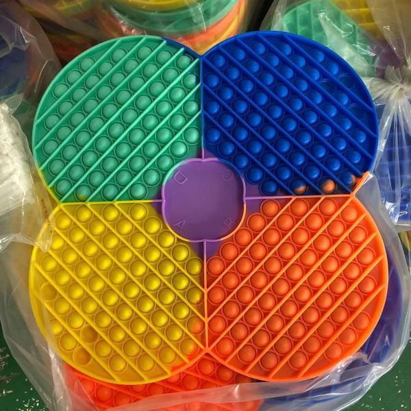 

40cm super bigrainbow chess board push bubble fidget toy decompression toys party favor educational interactive partygame funny anti-stress