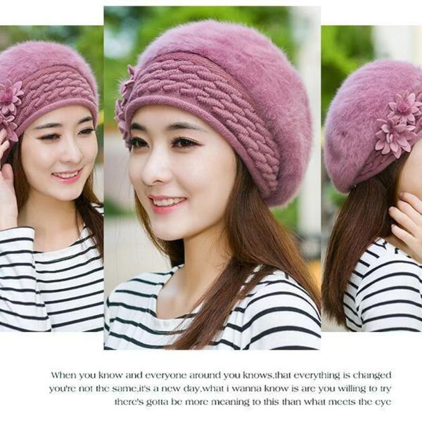 

beanies 2021 women's winter hats for women knitted bonnet caps brand ski wool fur sports beanie skullies hat