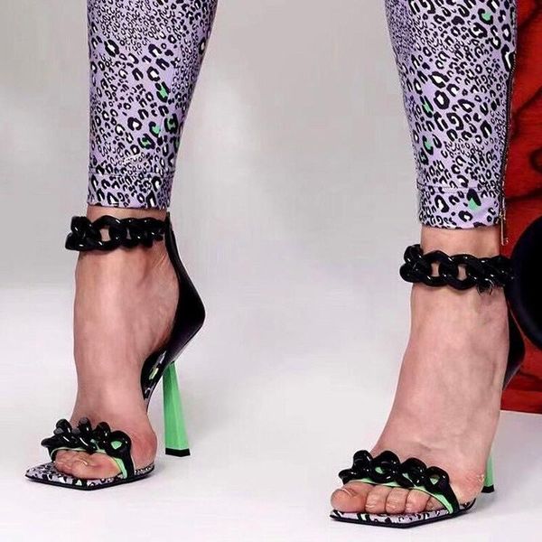 

sandals summer style square toe roman plastic decoration banquet women high heel for, Black