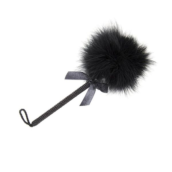 

cat toys handle feather flirt stick tickler for spanking teasing erotic couples adlut games(black)
