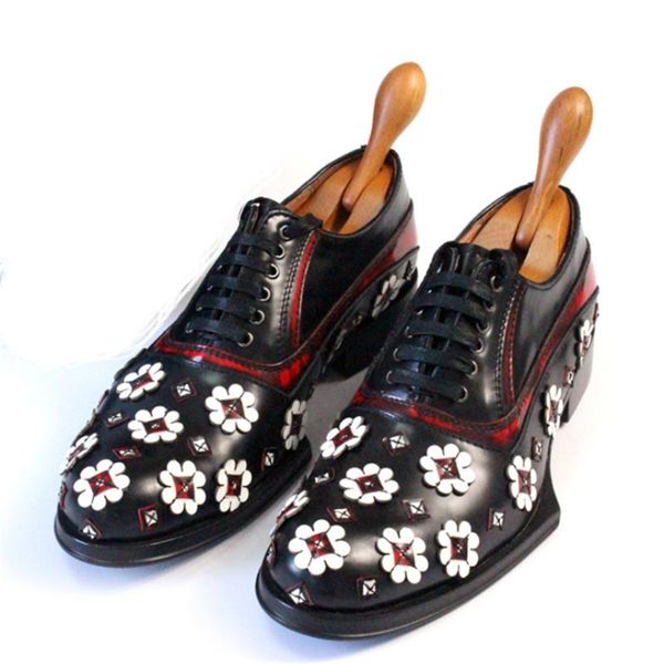 

dress shoes bullock classic high-end pure handmade leather mens wedding red cherry sewing men's, Black