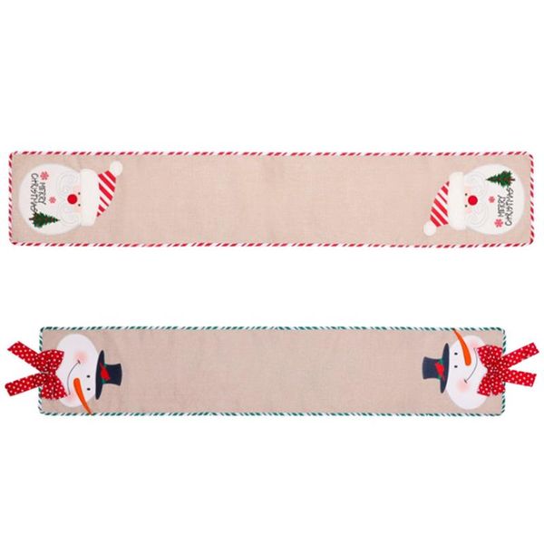 

table cloth christmas decorations linen embroidered santa snowman spreader home el restaurant mat