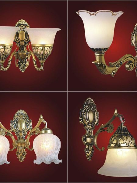 

wall lamps room decor lamp shade sconces european traditional iron body frosted glass lampshade used in living led