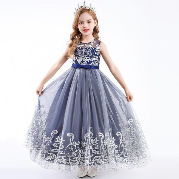 

girl's dresses little girls dress princess children's costumes european clothing fashion kids party lace for teens mesh ball gown, Red;yellow