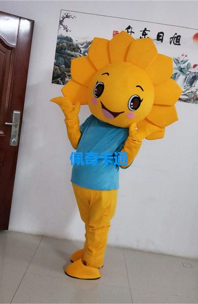

mascot costumes sunflower mascot costume sun flower size cartoon party outfits clothing advertising carnival halloween easter party ma, Red;yellow