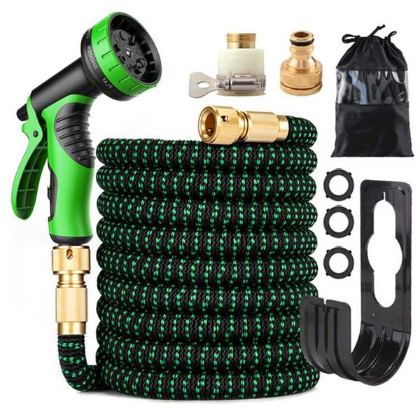 

watering equipments expandable garden hose with high pressure spray nozzle all brass connectors leak proof car wash