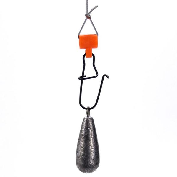 

fishing line sinker slide hooked steel snap connector reinforced hooks