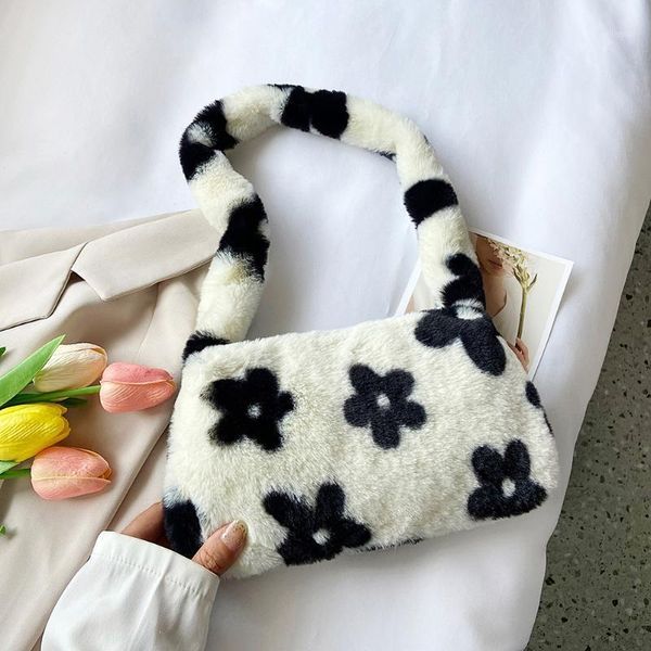 

evening bags flower pattern printing shoulder bag fashion women autumn winter purse college style underarm
