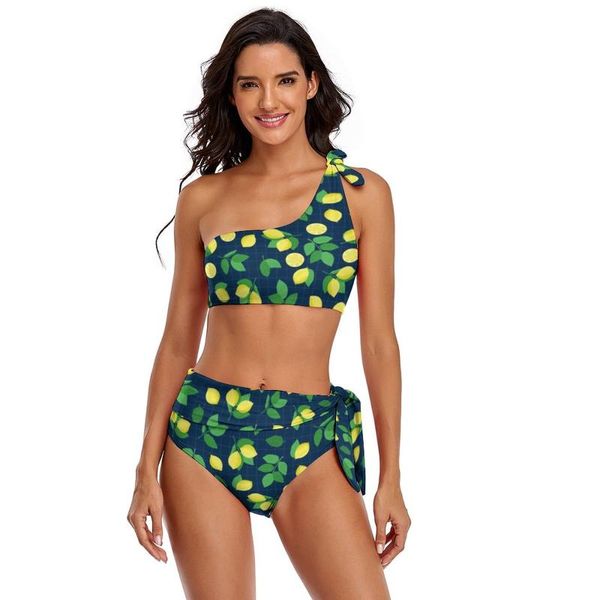 

one-piece suits lemon bikini swimsuit bow sale stylish swimwear festival two piece teenager bathing suit
