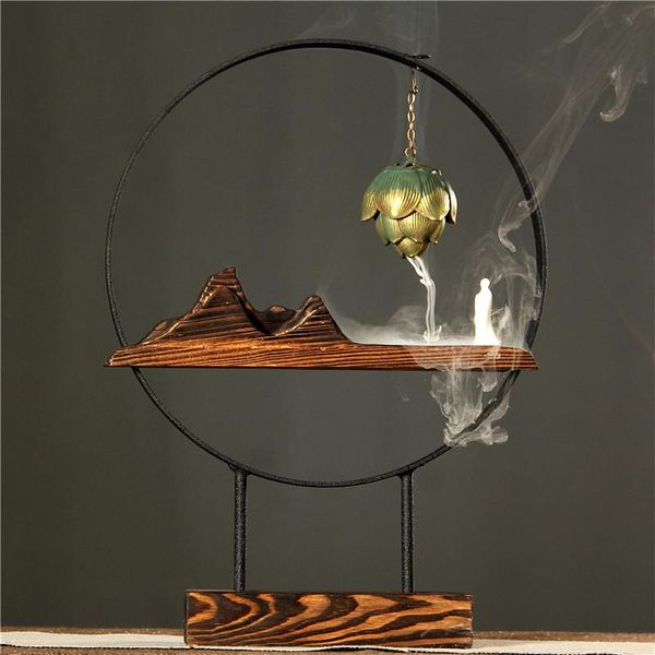 

electric ceramic hanging modern incense burner waterfall holder backflow incenso cascata home decoration ek50xl fragrance lamps