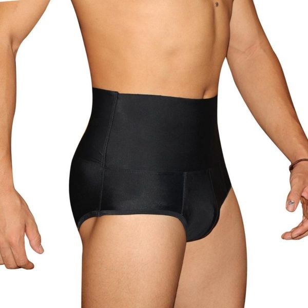 

men's body shapers bulifter tummy control panties waist trainer corsets slimming shaper high underwear men hip lifting drop, Black;brown