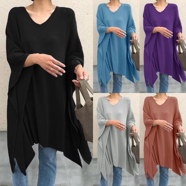 

women's blouses & shirts women irregular long breathable bat sleeve plus size shirt solid color loose blouse 2021 fashion blusas mujer, White