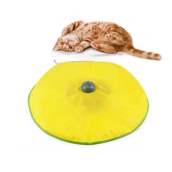 

cat toys electronic play plate undercover fabric moving mouse dog toy meow for kitty playing pet supplies