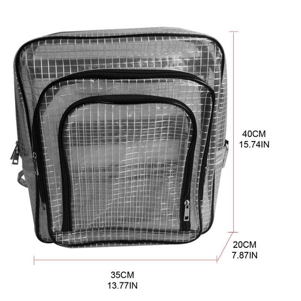 

15.7 inch esd anti-static clear backpack cleanroom engineer pvc tool bag m68c