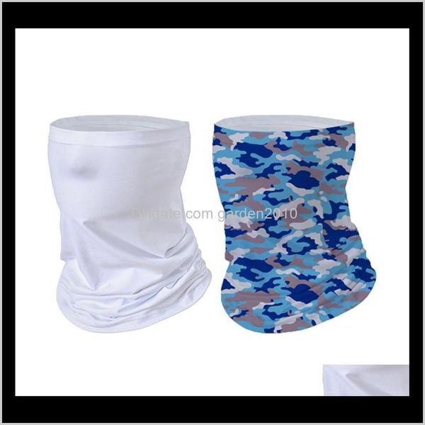 Bandane a sublimazione bianca Poliestere Stampa a trasferimento termico Foulard Sport Equitazione Maschera Tubo Collo Viso Foulard Bavaglino magico X2Ex0 Fpaqf