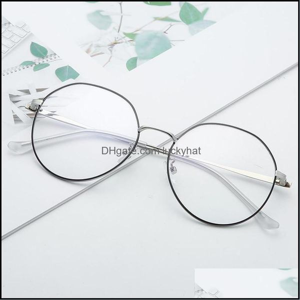 

fashion aessoriesfashion sunglasses frames designer woman glasses optical metal round frame clear lens eyewear black sier gold eye men 632 d