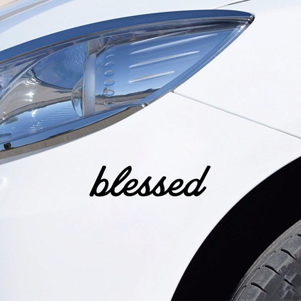 

16.1cm*4.1cm fashion blessed vinyl decoration decal car window sticker black