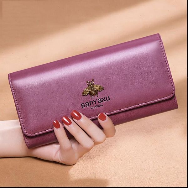 

ladies genuine leather wallet women brand purse long vintage cow phone female card holder, Red;black