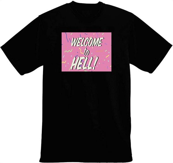 

men's t-shirts welcome to hell t-shirt, White;black