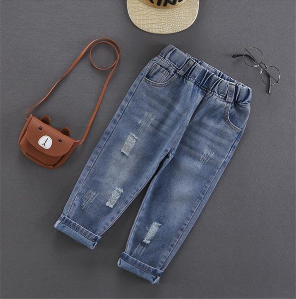 

jeans kids boys clothes skinny classic pants children denim clothing trend long bottoms baby boy casual trousers 2-6y, Blue