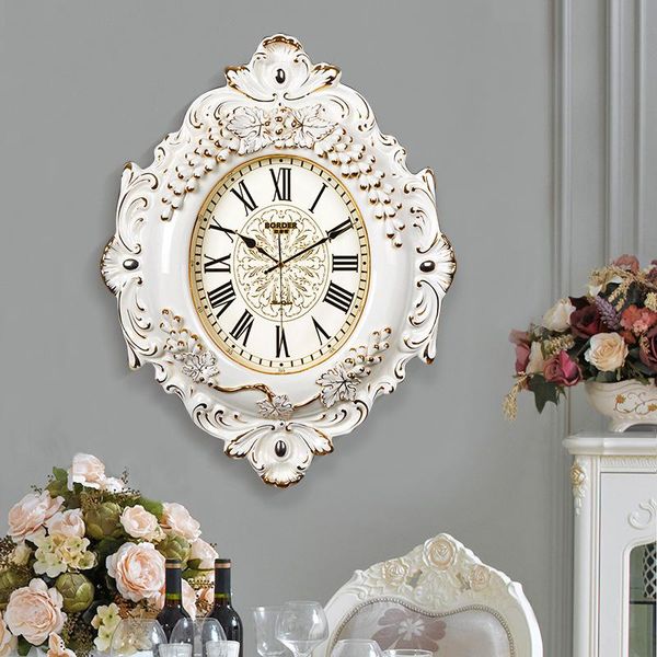 

wall clocks luxury quartz clock silent vogue double face vintage ceramic corridor balcony klok decoration eh60wc