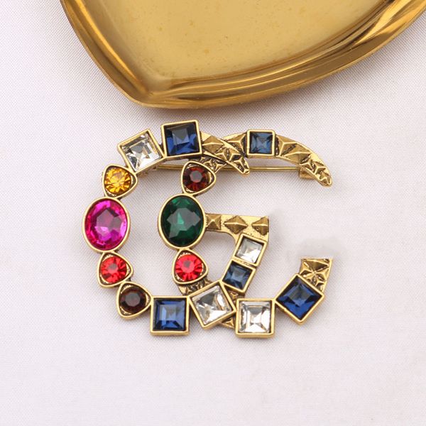 

design jewelry new fashion temperament color diamond inlaid zircon luxury personalized sweater brooch accessories, Silver