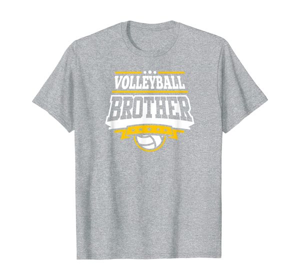 

volleyball brother t-shirt, White;black