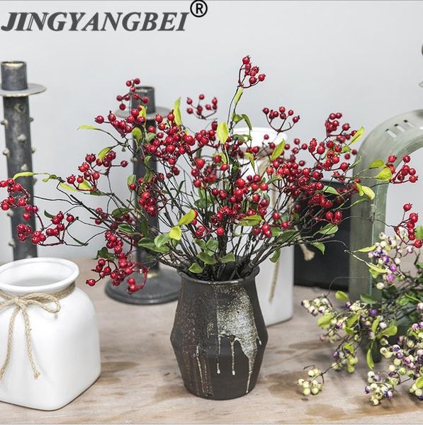

decorative flowers & wreaths artificial pomegranate real touch decoration for house home festival fake settingroom length 45cm