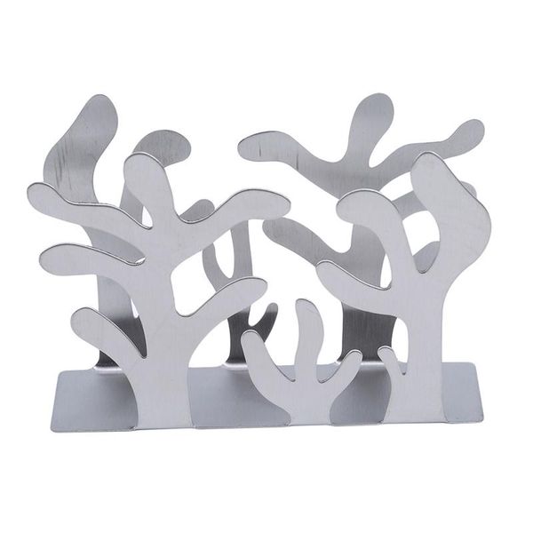 

tissue boxes & napkins 2021 box stainless steel napkin rack holder cutlery floral hollow-out design table decoration