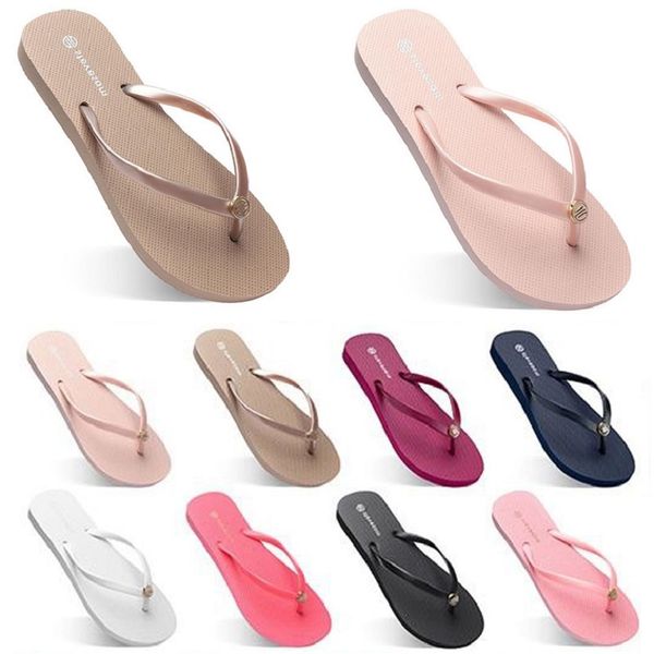 

fashion slippers beach shoes flip flops y23 womens green yellow orange navy bule white pink brown summer sport sneaker 35-38, Black