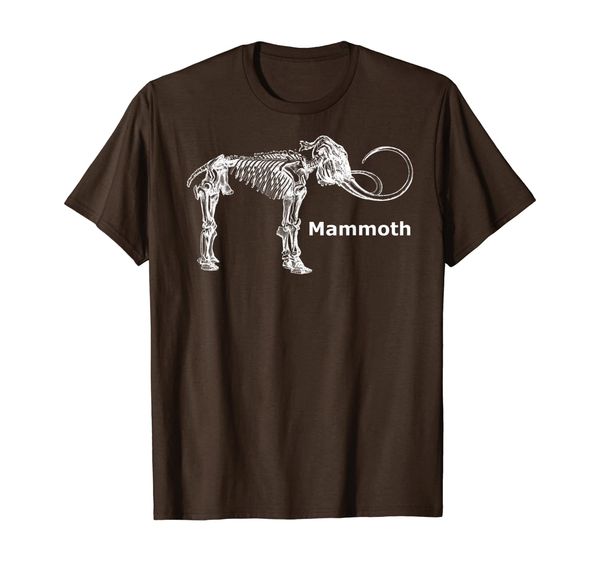 

Mammoth Skeleton Bones Dinosaur Paleontology Elephant Gear T-Shirt, White;black