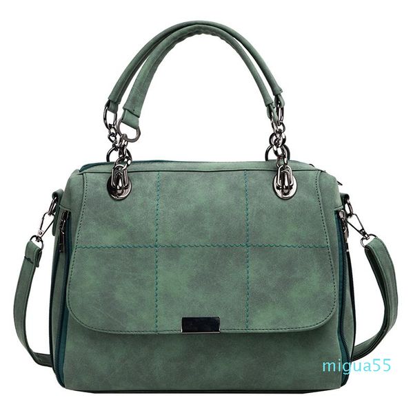 

shoulder bags vintage lattice women pu leather crossbody bag solid color high capacity messenger designer flap lady handbags
