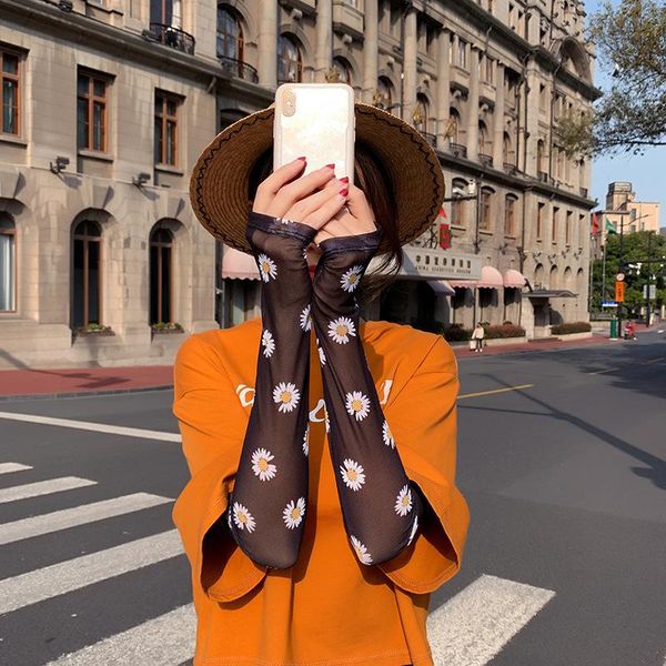 

five fingers gloves fashion women summer sleeves mesh lace uv long-sleeved bike breathable cycling sun protection driving party club, Blue;gray