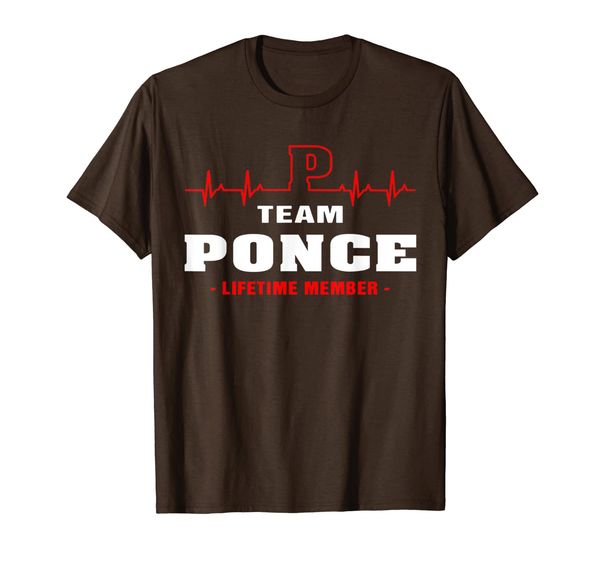 

team ponce lifetime member shirt surname, last name gift t-shirt, White;black