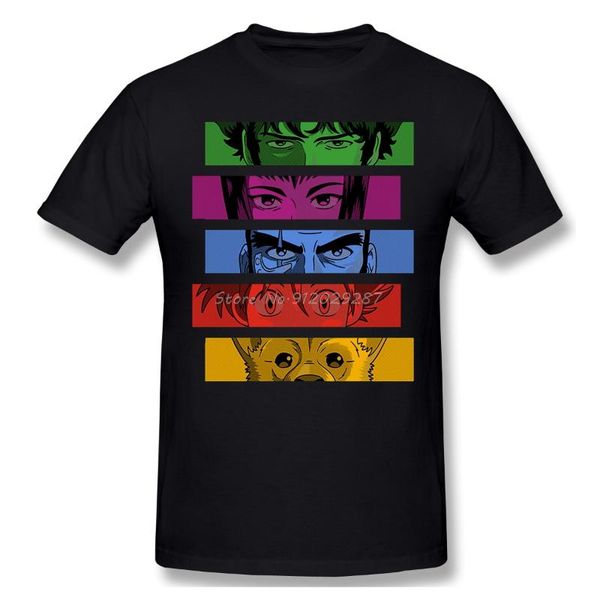

men's t-shirts customization clothing space cowboy bebop anime t-shirt team fashion short sleeve tshirt tees streetwear harajuku men, White;black