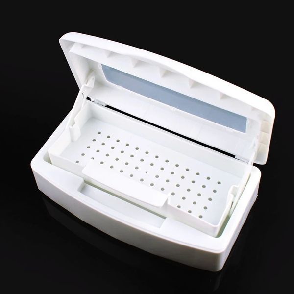 

alcohol disinfection transparent nail cleaning box manicure tool