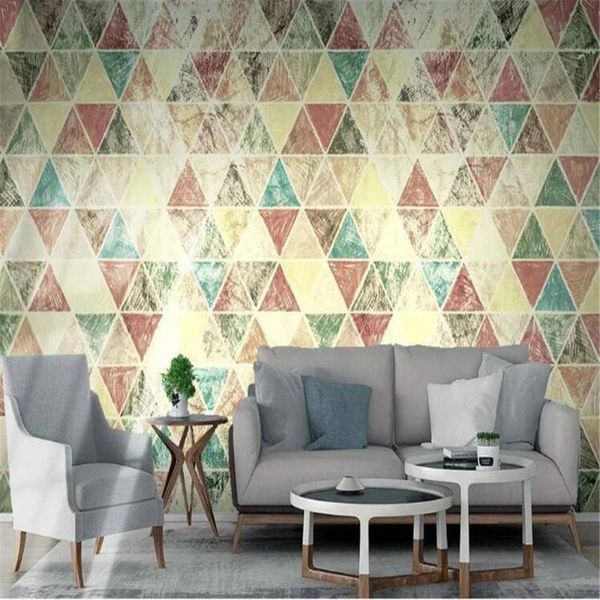 

wallpapers milofi custom wallpaper wall cloth modern minimalist geometric abstract retro tv background painting