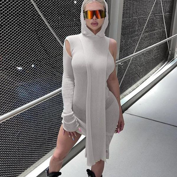 

casual dresses women long sleeve mini dress fashion knitted sweater soft plus size basic robe vintage female vestidos woman, Black;gray