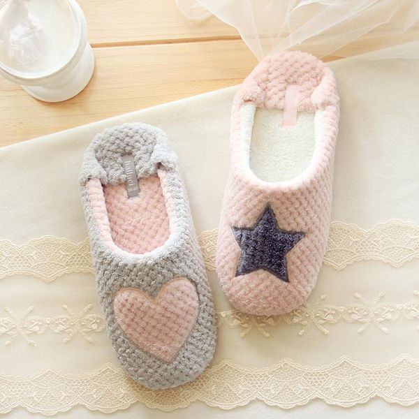 

autumn winter crown pattern women home shoes soft breathable warm slippers, Black