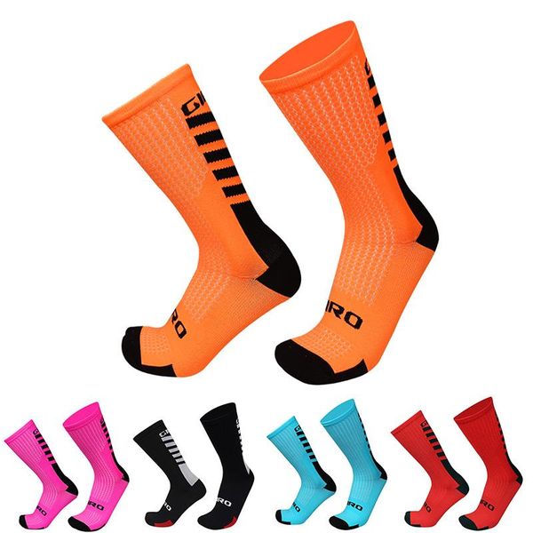

sports socks pro compression mtb bike cycling racing sport outdoor running calcetines ciclismo, Black