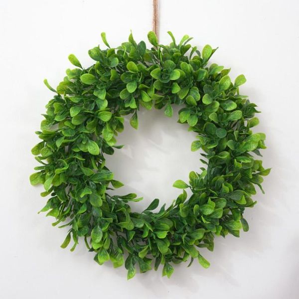 

decorative flowers & wreaths 42cm artificial leaf wreath garland holiday party door hanging pendant decor fake flower diy christmas home dec