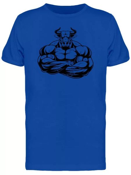

Strong Bull Big Pectorals Men's Tee -Image by Shutterstock, White;black