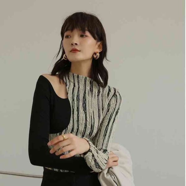 

women's hoodies & sweatshirts zcsmll camiseta feminina de signer, sexy, oco, manga longa, retalhos, roupa Ã­ntima l2uk, Black