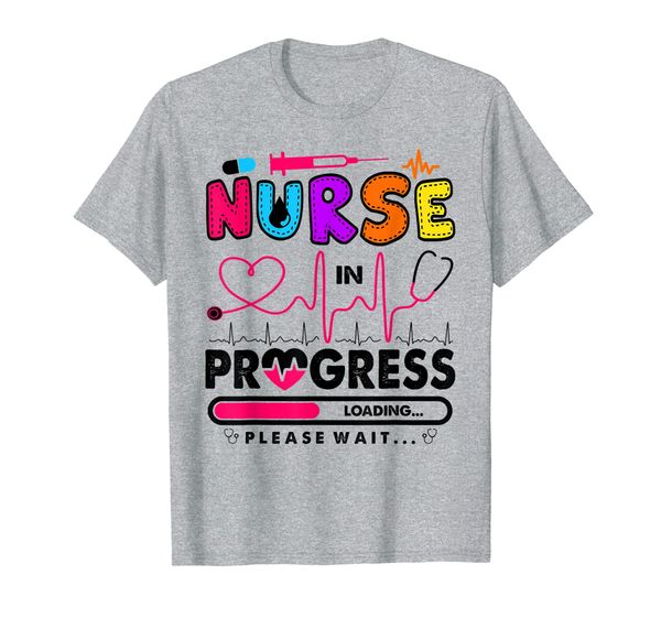 

nurse in progress nurse gift funny nursing school t-shirt, White;black