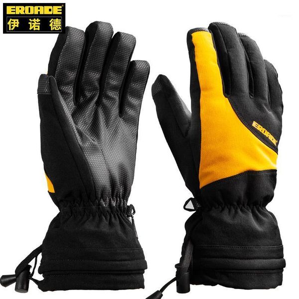 

cycling gloves winter warm mountaineering skiing running wear cold resistance waterproof anti-slip bike moto men women generic1, Black